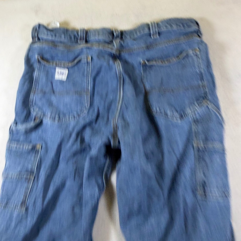 Lee Dungaree Carpenter Jeans Mens 38x30 Blue Denim‎ Straight Leg Workwear 2030